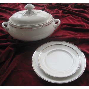 Servi&ccedil;o de Mesa 70 Pe&ccedil;as Platina COSTA VERDE