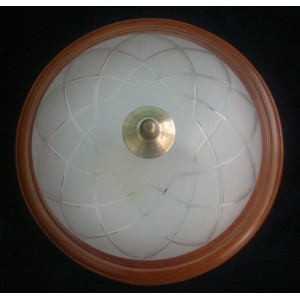 Plafond Grande Madeira com Vidro Lapidado