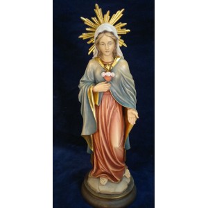 Figura Sagrado Cora&ccedil;&atilde;o de Maria Pintada &agrave; M&atilde;o